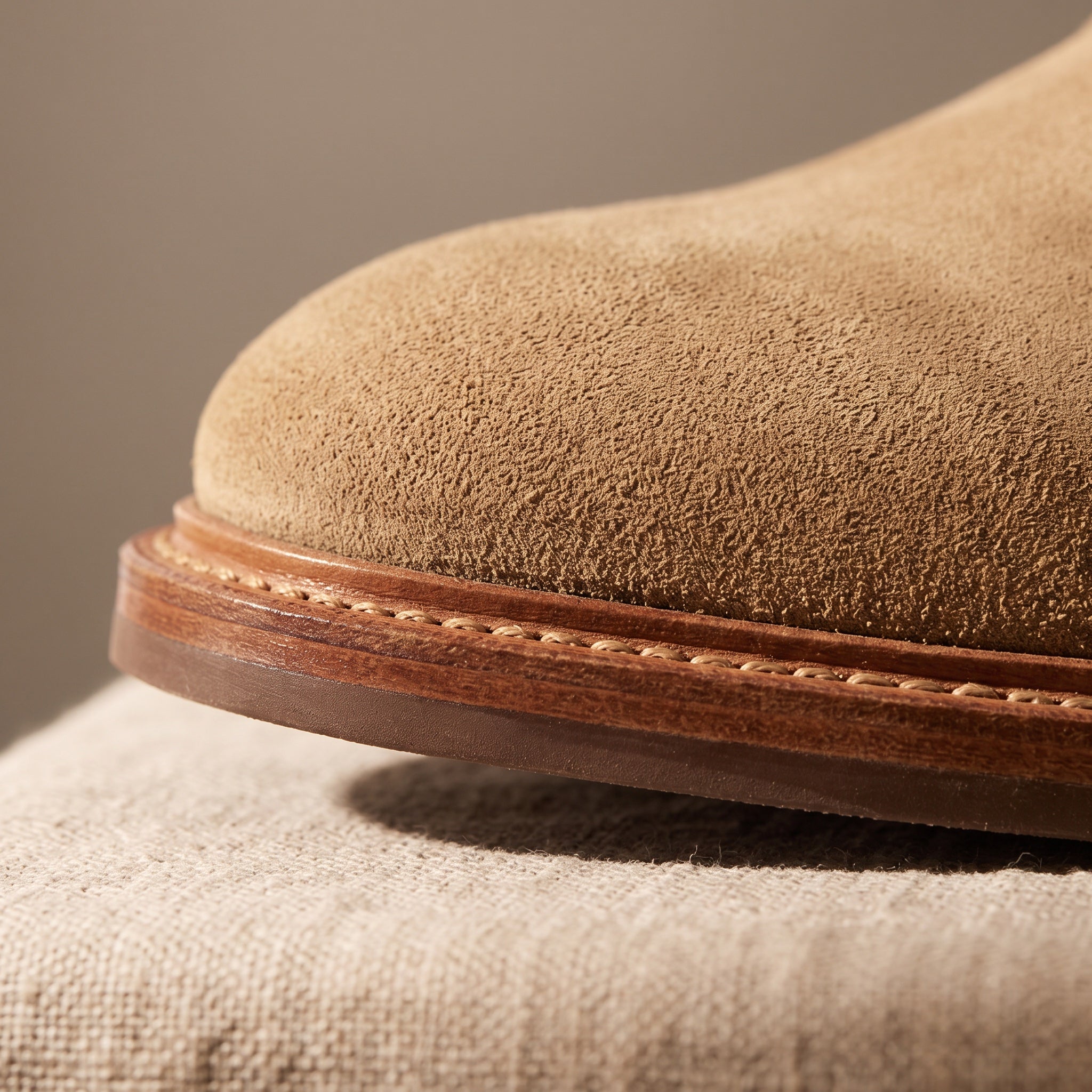 Farleigh Chukka, detail spoje svršku a podešve
